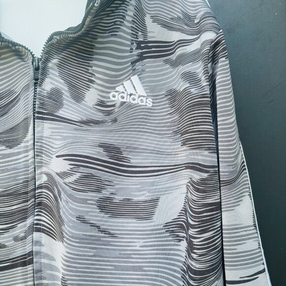 Adidas Youth Training Jacket Grey Camo Large 14-16 - Picture 3 of 5